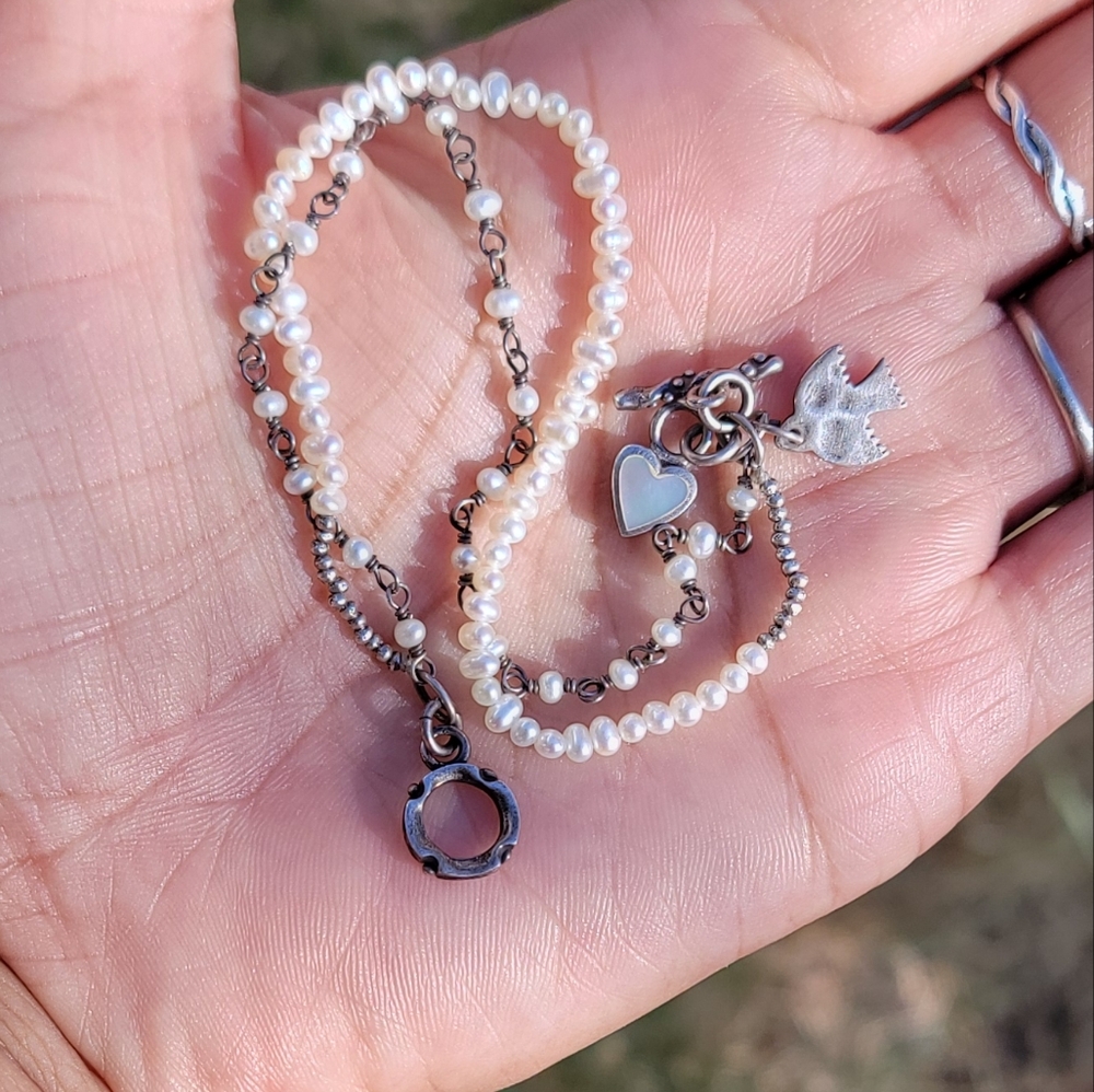 Stunning Sundance Catalog Peyote Bird double strand pearl “Pearl Artistry” Brace